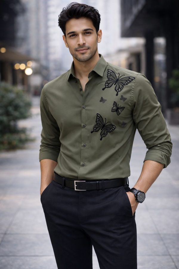 party wear shirts Green